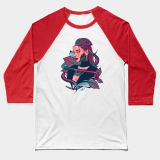 Cyberpunk Girl Baseball T-Shirt